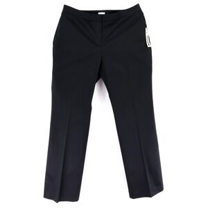 Semantiks Dress Pants Womens 14W Black Cotton Pockets Mid Rise‎ Straight Leg NWT
